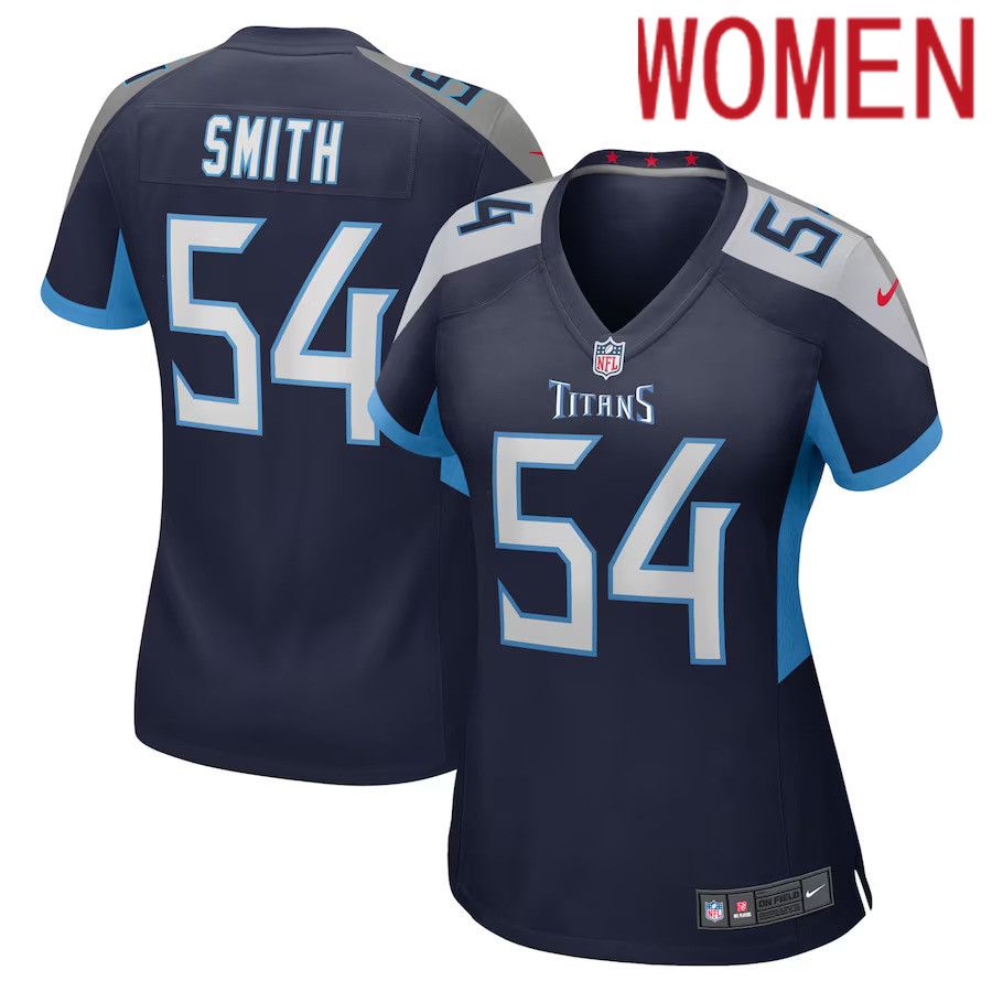 Women Tennessee Titans #54 Andre Smith Nike Navy Home Game Player NFL Jersey